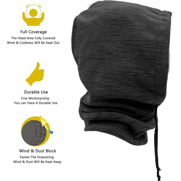 Yuhan Pretty Balaclava Ski Mask Fleece Face Neck Warmer Hood Hat for Winter - Picture 4 of 6